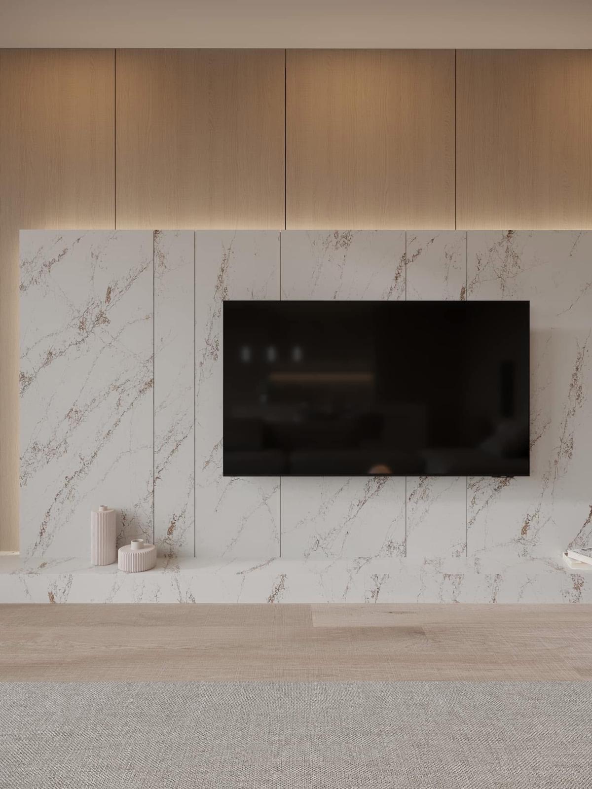 Perete accent tip Calacatta